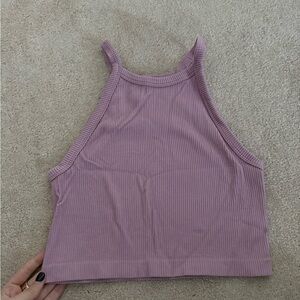 Ribbed Mauve Tank Top